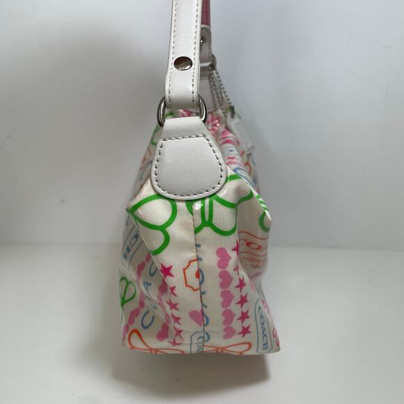Y2K Coach Bandana Print Daisy Butterfly Mini Shoulder Bag FS8815 - Picture 5 of 12